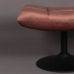 Dutchbone Hocker Bar Velvet Roze-2