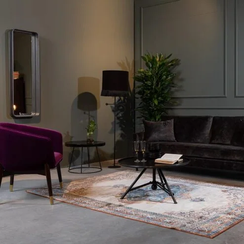 Dutchbone Mahal Vloerkleed Blauw Brick