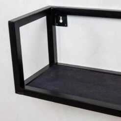 Farrow wandplank hout vintage zwart