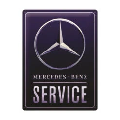 Mercedes Service blauw - metalen bord