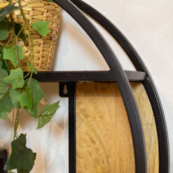 Orianna wandrek industrieel mangohout rond naturel 70cm