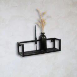 Farrow wandplank hout vintage zwart 60