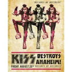 Kiss destroys Anaheim - metalen bord