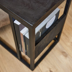 Lane bijzettafel industrieel zwart