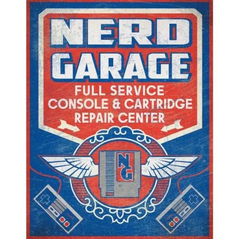 Nerd garage full service - metalen bord