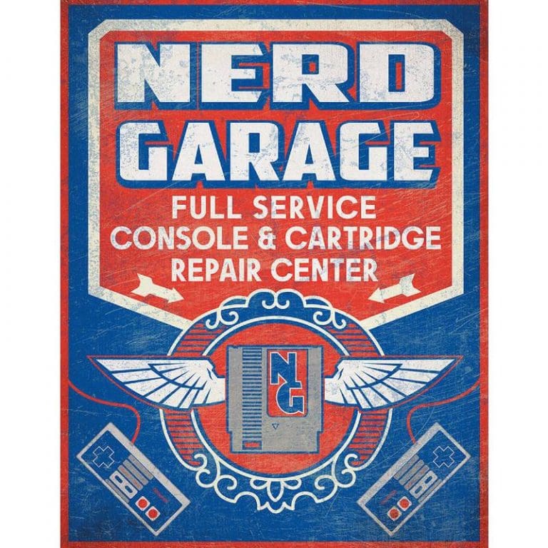Nerd garage full service - metalen bord