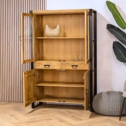 britt vitrinekast naturel