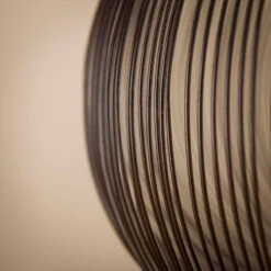 Conli 1-lichts hanglamp zwart nikkel/ koper