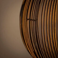 Conli 1-lichts hanglamp zwart nikkel/ koper