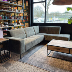 Mellow Velvet Hoekbank 2-zits met ottomane rechts