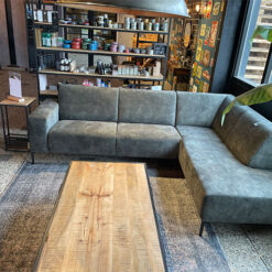 Mellow Velvet Hoekbank 2-zits met ottomane rechts