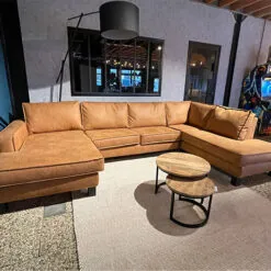 Ronny loungebank 3-zits met ottomane en verlengde sofa