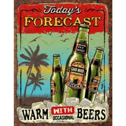 Todays forecast Beers metalen bord