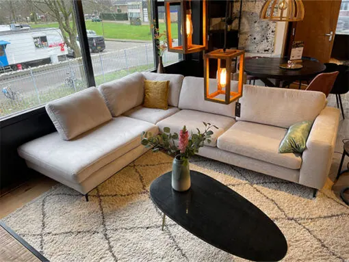 Verona hoekbank met ottomane met 3-zits