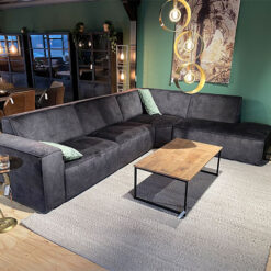 Alaska Velvet Hoekbank 4-zits Hoek met ottomane.