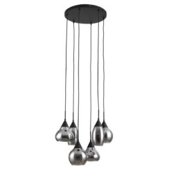 Spix Hanglamp 6-lichts smoke glas