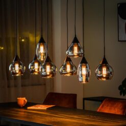 Spix Hanglamp 8-lichts smoke glas