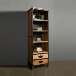 Basto Boekenkast 2 lades mango naturel matt