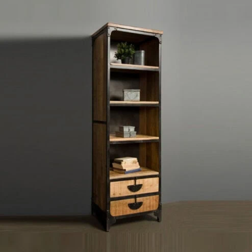 Basto Boekenkast 2 lades mango naturel matt