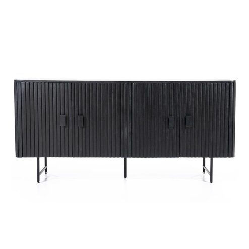 Eleonora dressoir Remi 4-drs. 170cm zwart