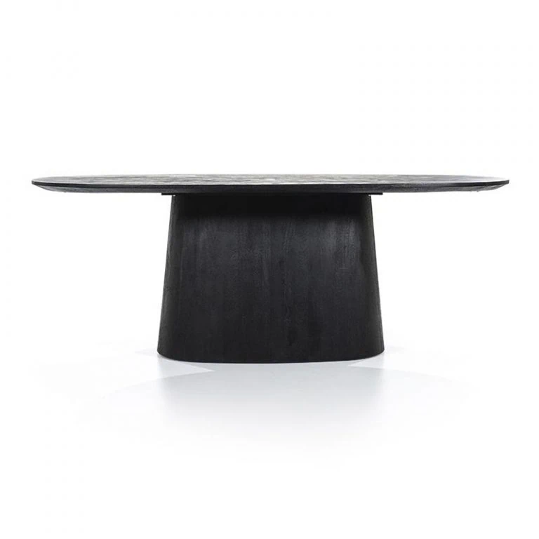Eleonora eettafel Aron ovaal 200x110 zwart