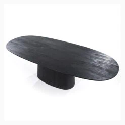 Eleonora eettafel Aron ovaal 300x110 zwart