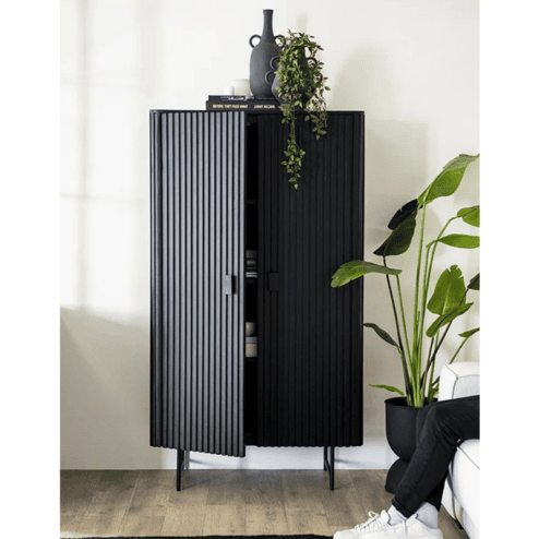 Eleonora wandkast Remi 2-drs. 96cm zwart