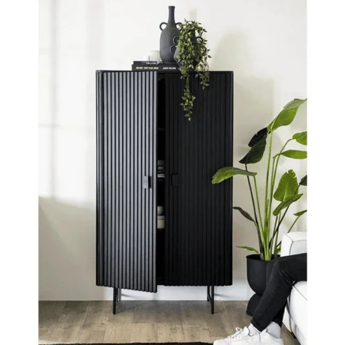 Eleonora wandkast Remi 2-drs. 96cm zwart