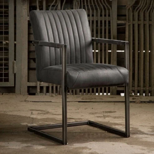 Ferro Eetkamerstoel armleuning bull antraciet 52cm