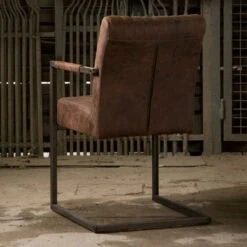 Ferro Eetkamerstoel armleuning bull donkerbruin 52cm