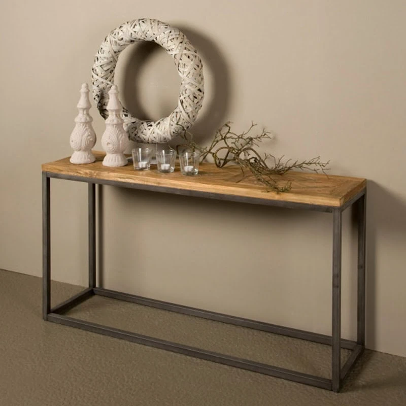 Mascio Haltafel teakhout blackwash naturel 135cm