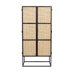 Muji hoge wandkast met 6 vakken rotan 70cm