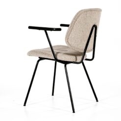 Stoel Lynn met arml - beige fletcher