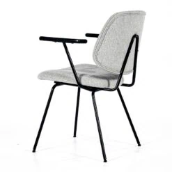 Stoel Lynn met arml - grijs fletcher