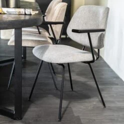 Stoel Lynn met arml - grijs fletcher