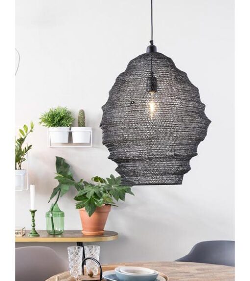 Valier 1-lichts hanglamp zwart