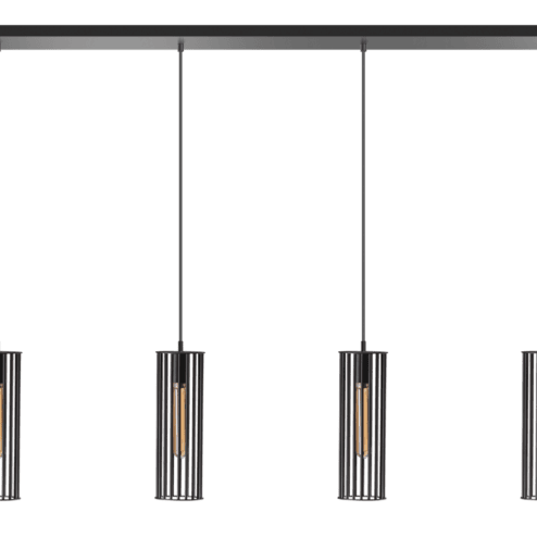 Birdy 4-lichts hanglamp zwart