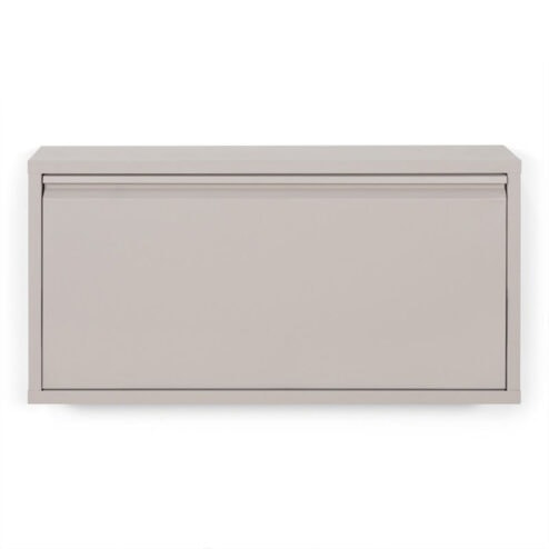 Pippen industrieel schoenenkast 1 lade taupe metaal