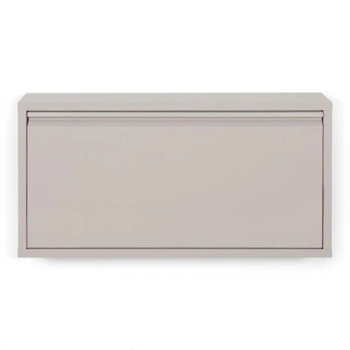 Pippen industrieel schoenenkast 1 lade taupe metaal