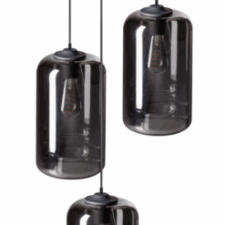 The John 3-lichts hanglamp Smoke