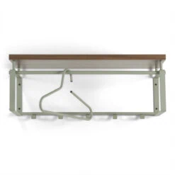 Wandkapstok staal REEF 3 groen walnoot