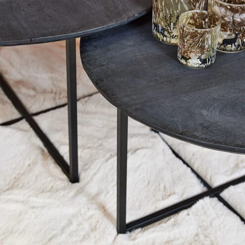 Tarlinger salontafel set van 2 zwart