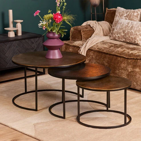 Roxa salontafel set van aluminium 2 kleuren