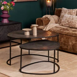 Alma salontafel set van 2 Zwart