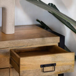 Wandkast mangohout Britt industrieel - 100cm