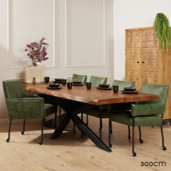 Devi-eettafel-boomstam-mangohout-300cm