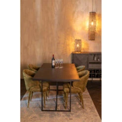 Dutchbone Eetkamertafel Class 180x90cm zwart