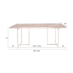 Dutchbone Eetkamertafel Class 180x90cm zwart