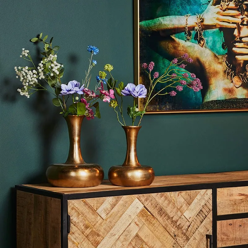 Vaas Lena antiek goud groot