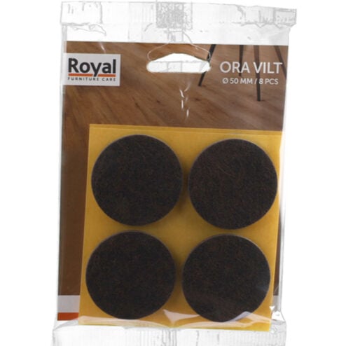 Vilt zelfklevend bruin verschillende maten